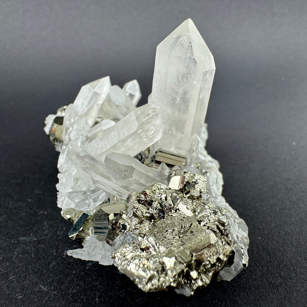 Pyrite on Quartz